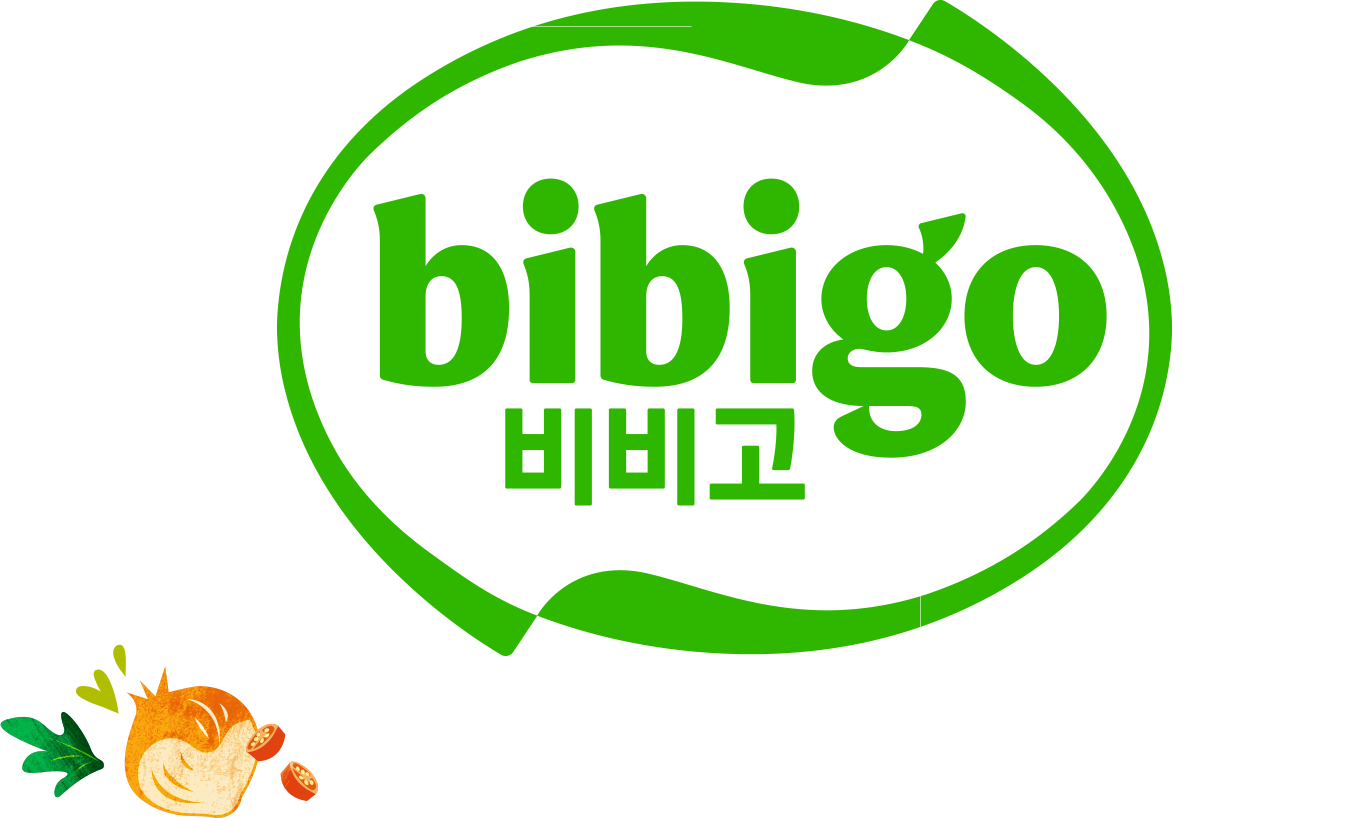 bibigo 비비고 - The circular holding shape, 영문 워드마크, 한글 워드마크